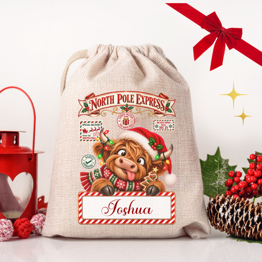 Personalised Medium Christmas Sack – North Pole Express