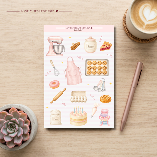 Let's Bake!! Sticker Sheet