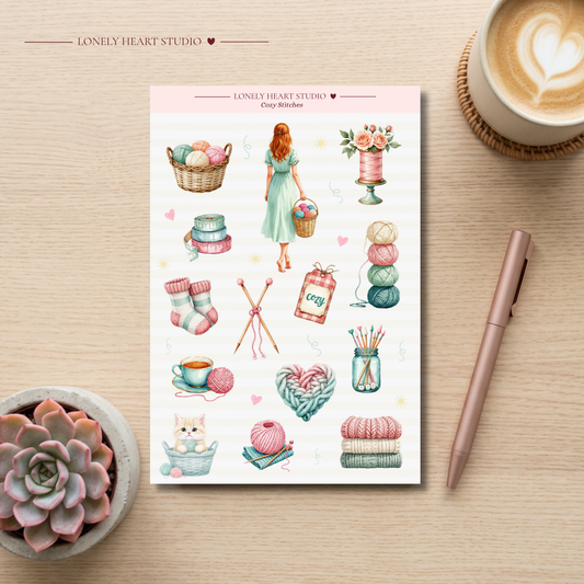 Knitting/Crochet Sticker Sheet