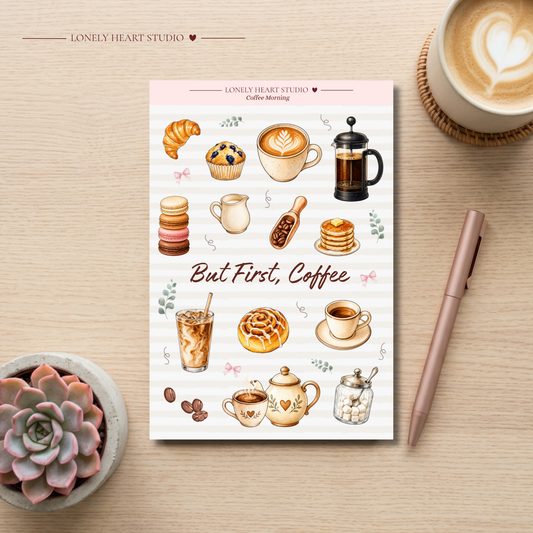Coffee Morning Sticker Sheet