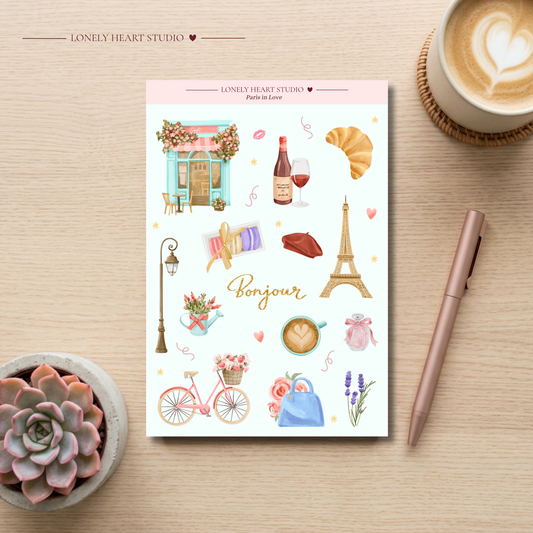 Paris in Love Sticker Sheet