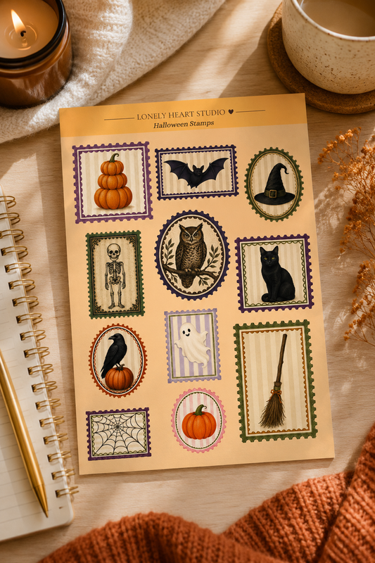 Halloween stamps Sticker Sheet