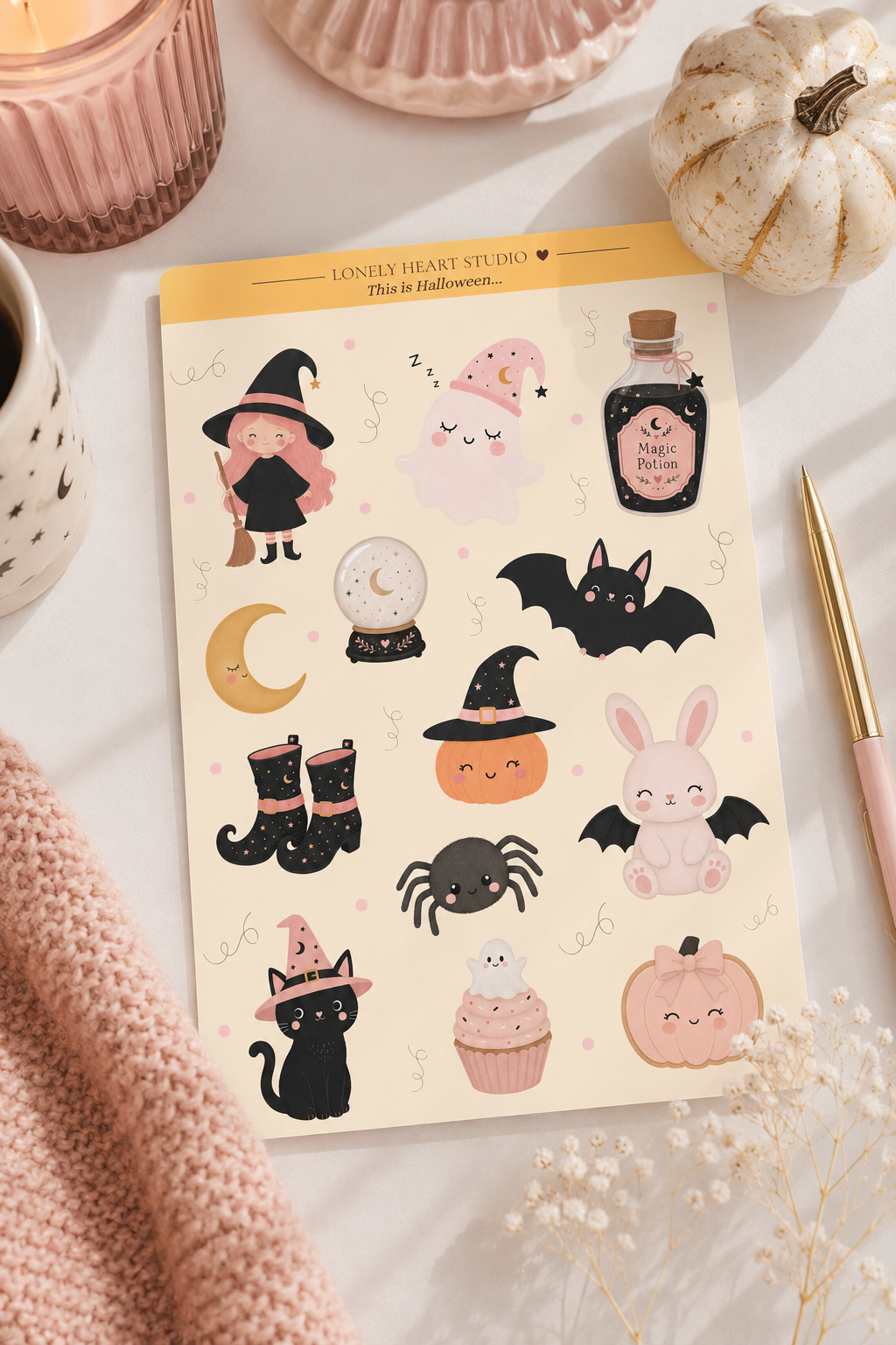 This is Halloween Pastel Sticker Sheet