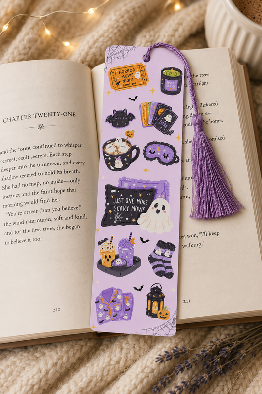 Spooky Sleepover Linen finish Bookmark