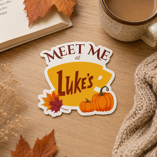 Meet me at Lukes Vinyl Sticker