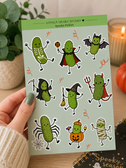 Halloween Pickles Sticker Sheet