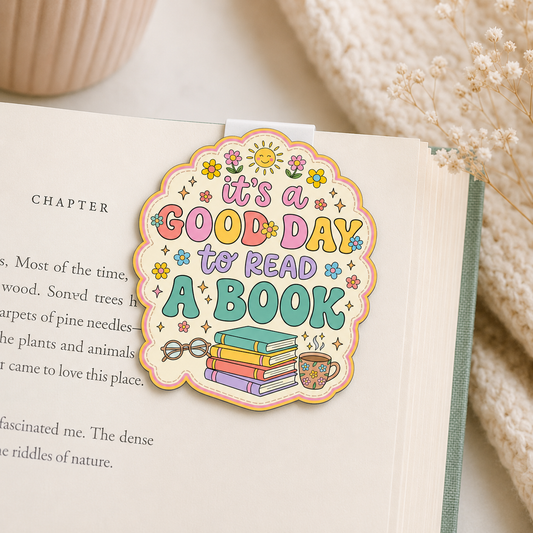 A Good Day to Read a Book Magnetic bookmark