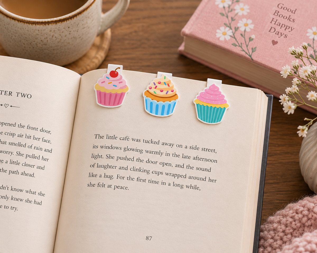Cupcakes Mini Magnetic Page Markers - Set of 3