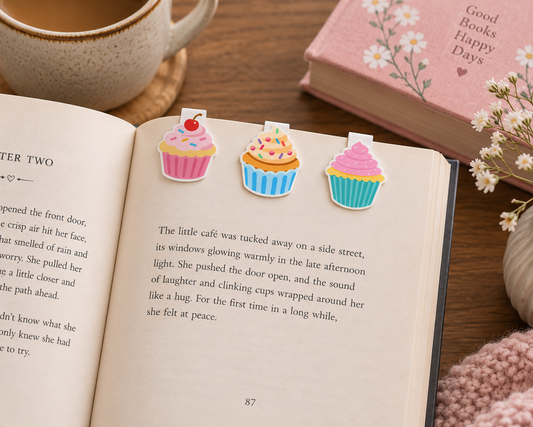 Cupcakes Mini Magnetic Page Markers - Set of 3