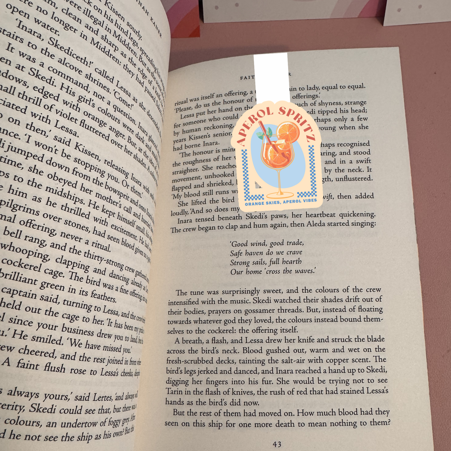 Aperol Spritz Magnetic bookmark