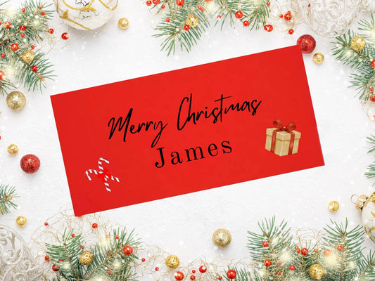 Personalised Christmas Cash Envelope – Eco-Friendly Money Gift Holder
