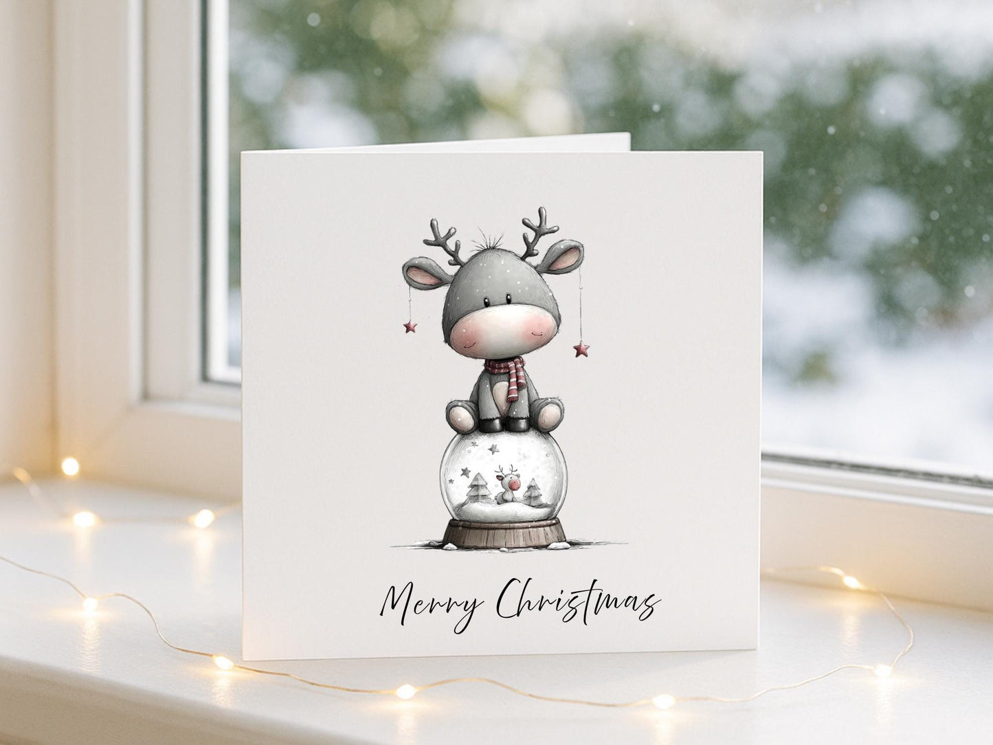 Handmade Whimsical Animal Christmas Cards