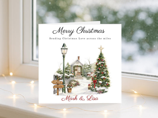 Personalised Long Distance Christmas Card