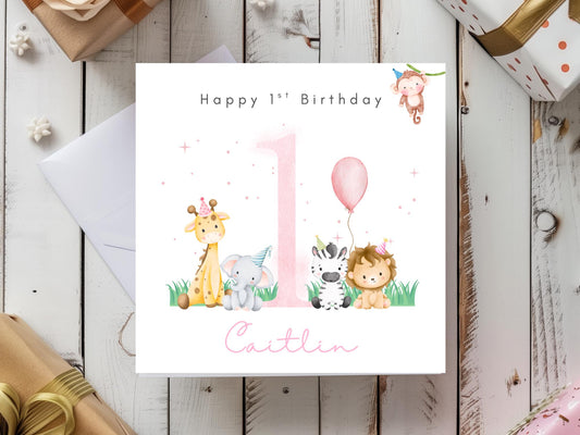Personalised 1st Birthday Card