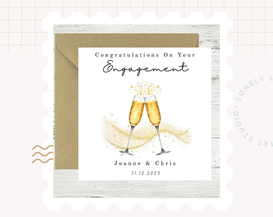 Personalised Engagement Card – Congratulations on your engagement