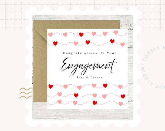 Personalised Engagement Card – Bride To be - couple