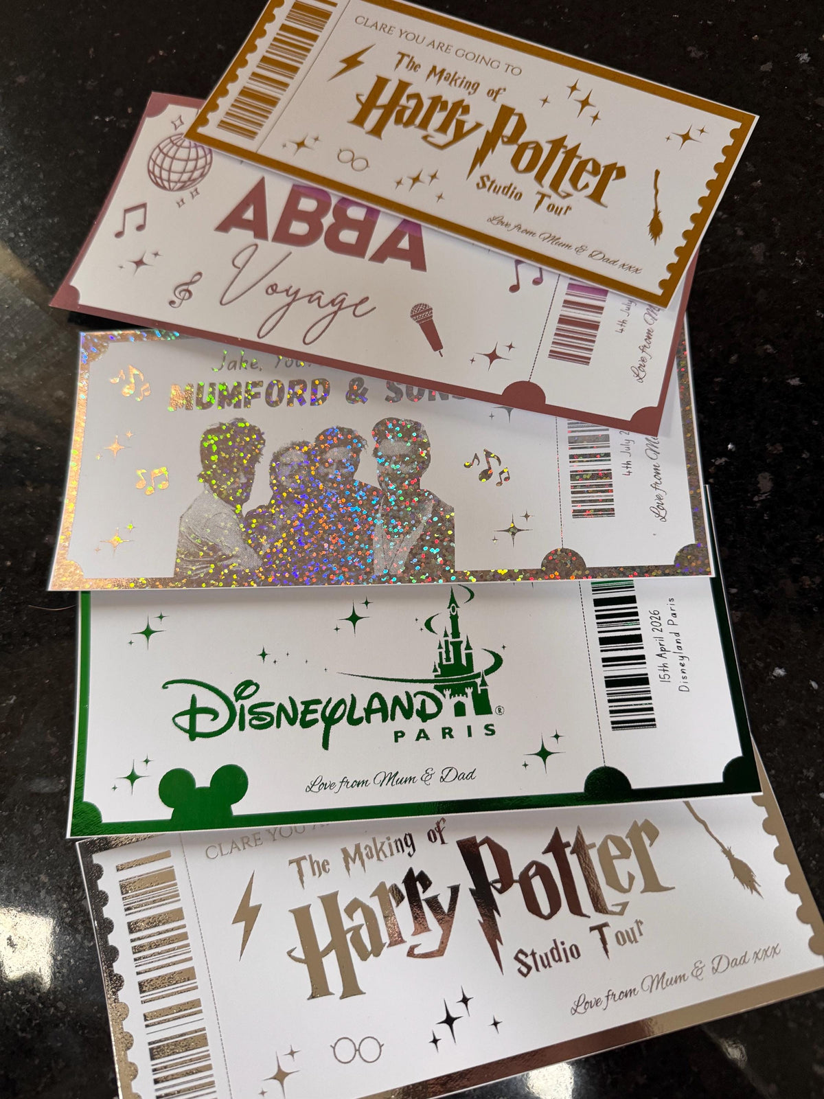Personalised Foil Event Ticket Any Concert