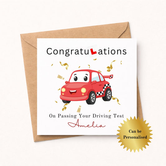 Personalised Driving Test Passed Congratulations Card