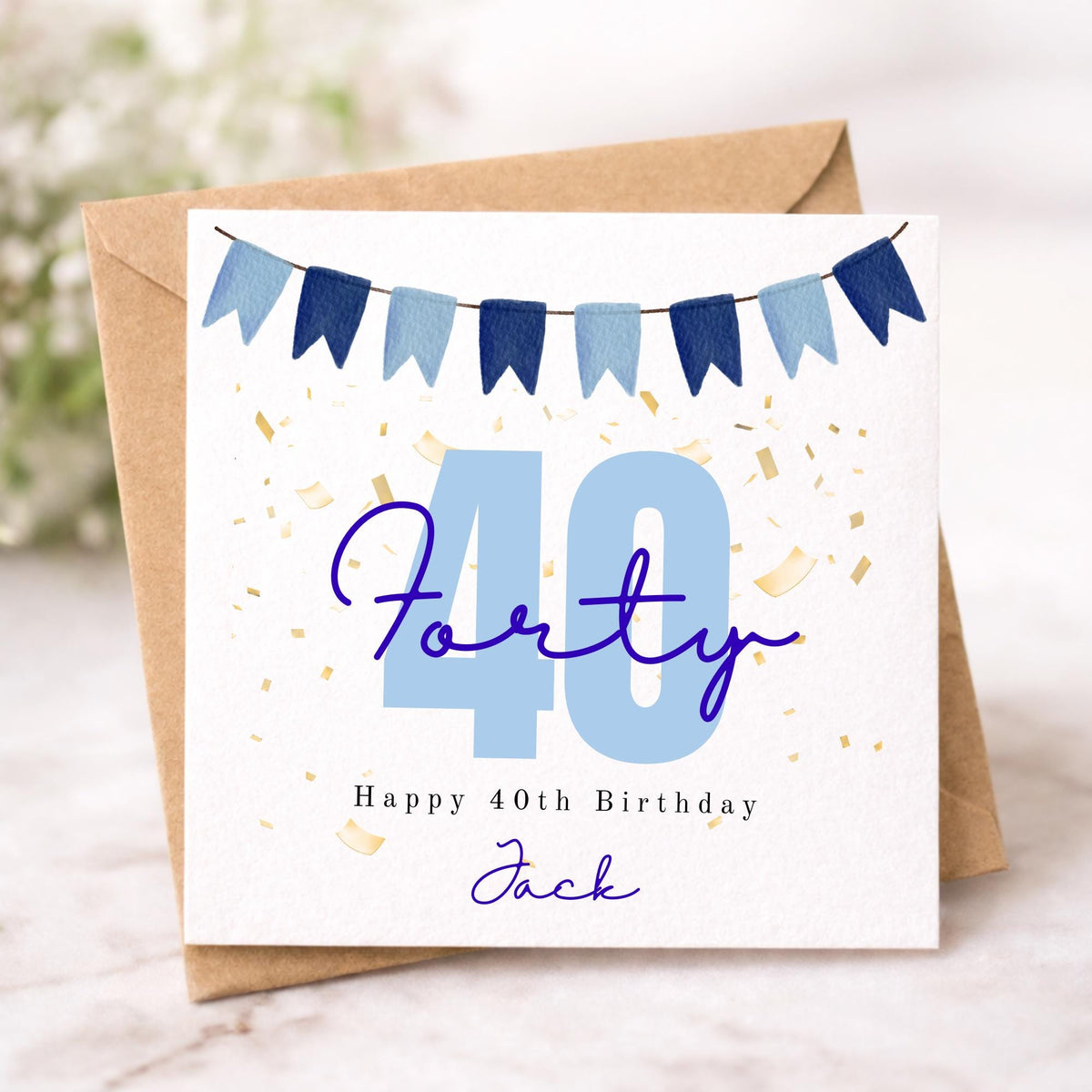 Personalised 40th Birthday Card for Him