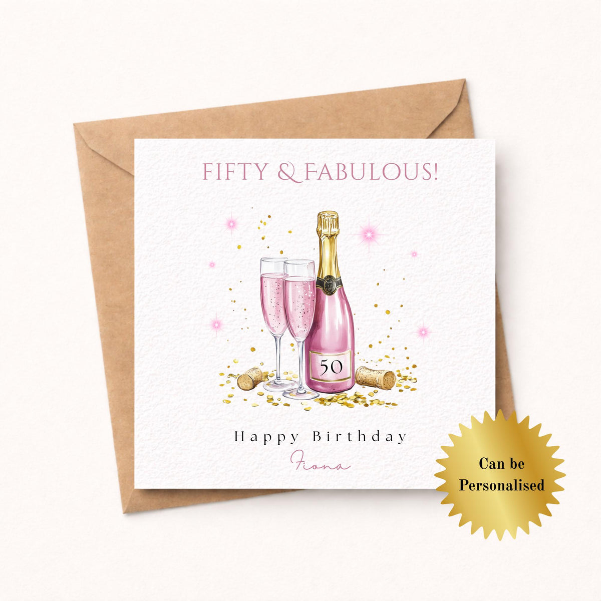 Personalised 50th Birthday Card