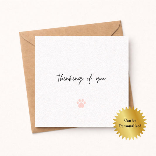 Thinking Of You Card, Pet loss Card