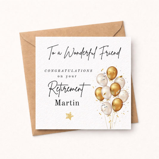 Personalised Retirement Card For a Wonderful Friend