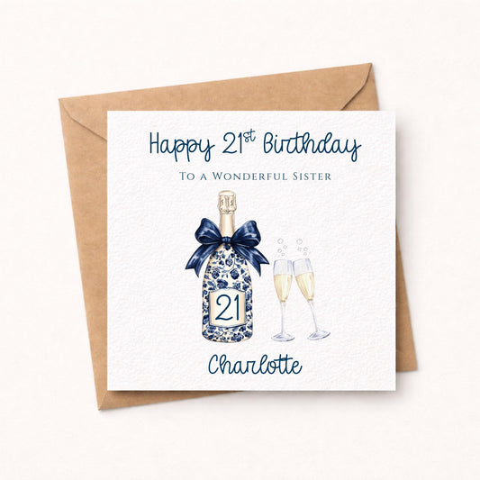 Personalised 21st Birthday Card for her