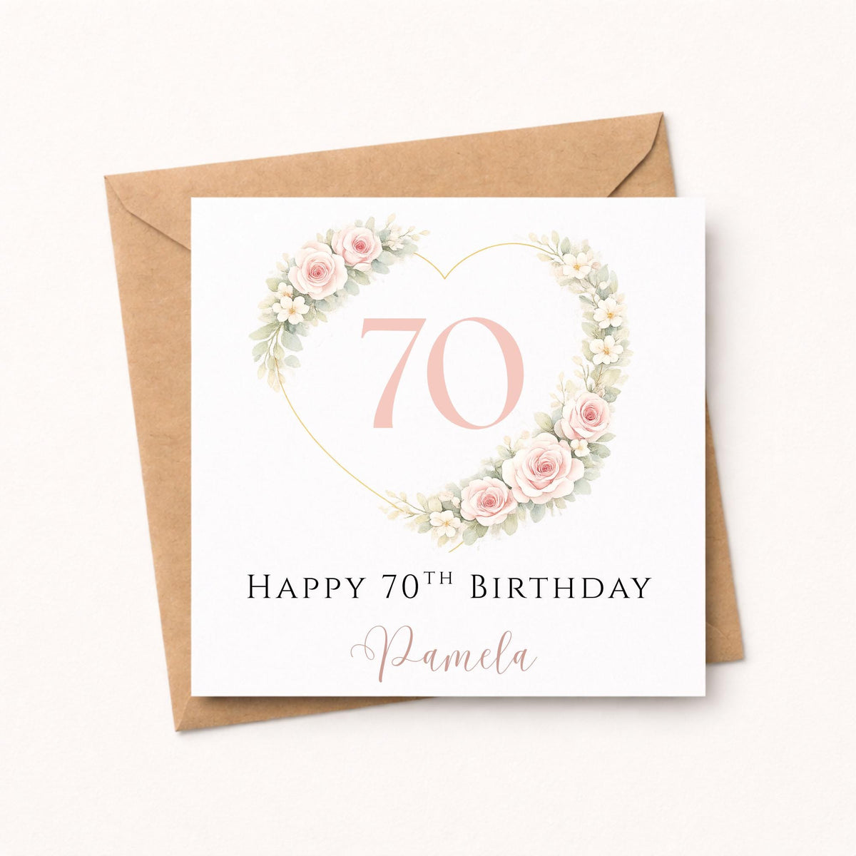70th Birthday Card for Her