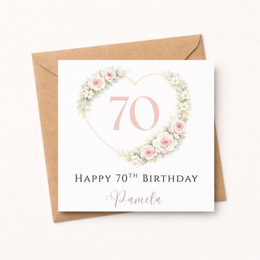 70th Birthday Card for Her