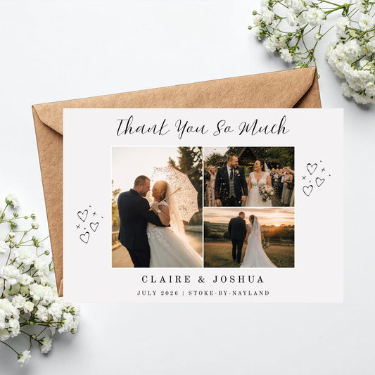 Personalised Wedding Thank You Cards