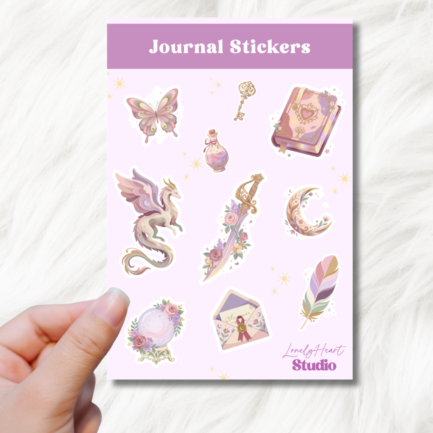 Fantasy Dragon Journal stickers