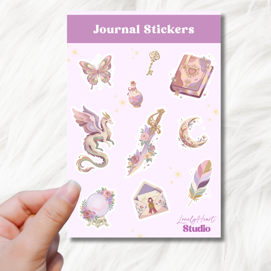 Fantasy Dragon Journal stickers