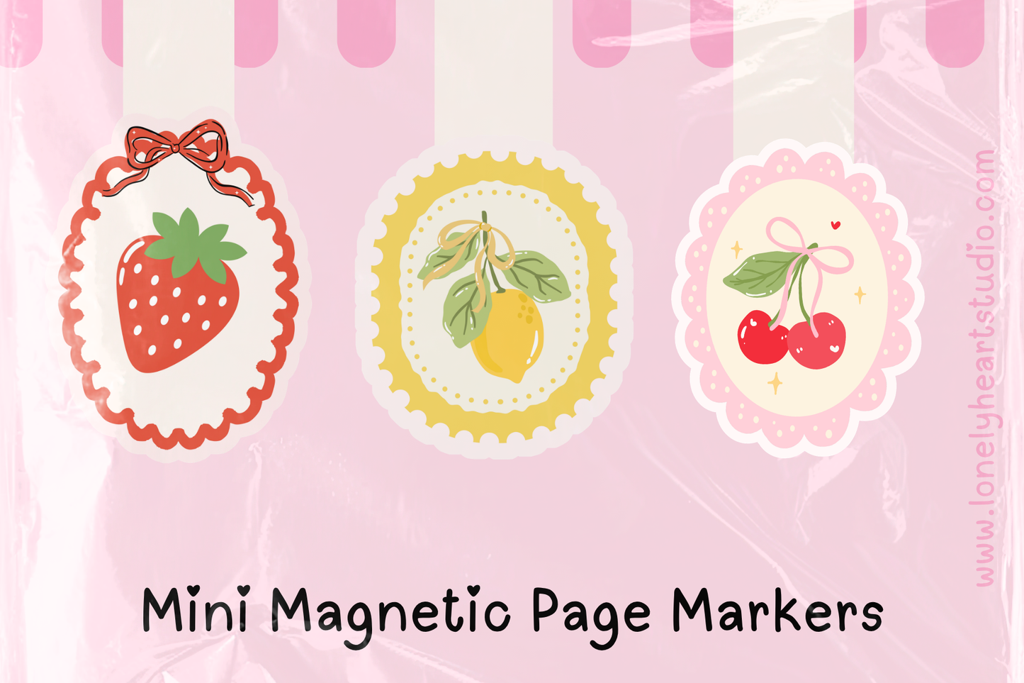 Fruity Mini Magnetic Page Markers - Set of 3