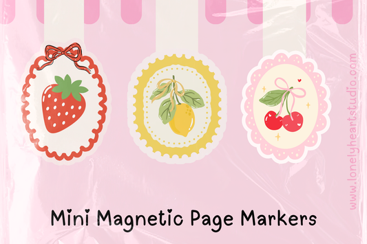Fruity Mini Magnetic Page Markers - Set of 3