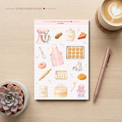 Let's Bake!! Sticker Sheet A6