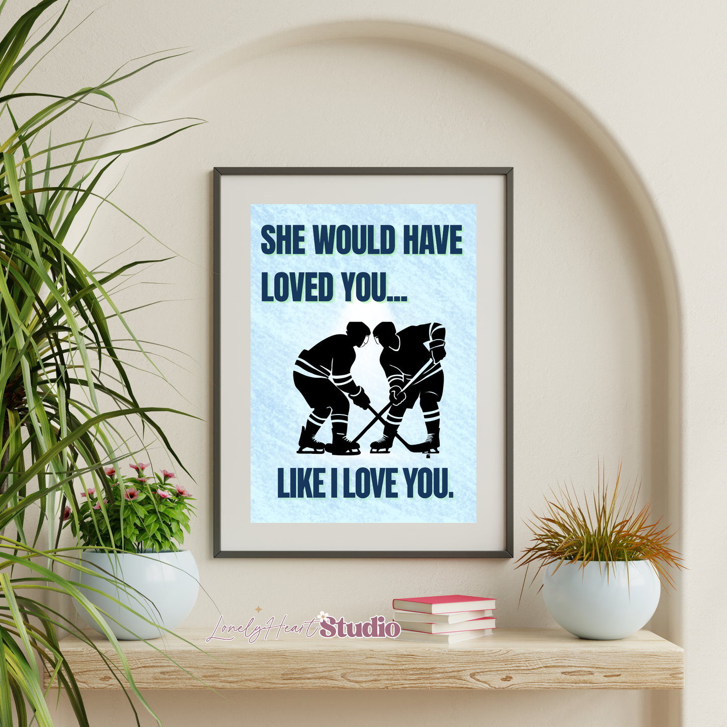Heated Rivalry 'She would have loved you' Ice Hockey Wall Print