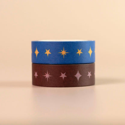 Stars and Sparks Washi Duo | Set of 2 Celestial Paper Tapes