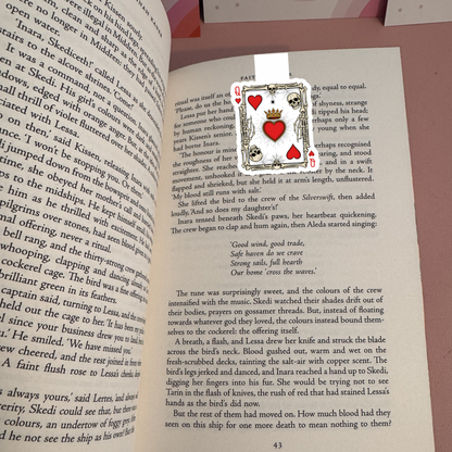 Skull Queen of Hearts Magnetic bookmark