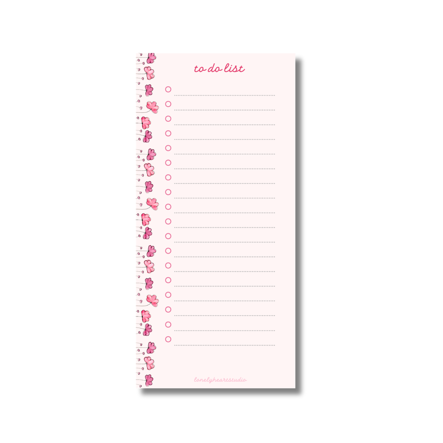Floral Pink Notepad | To Do List Pad | Magnetic