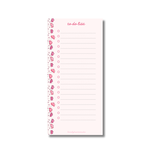 Floral Pink Notepad | To Do List Pad | Magnetic