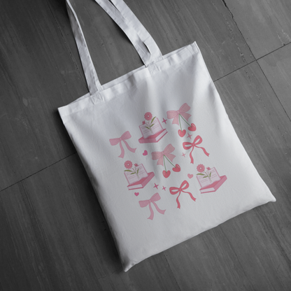 Pink Coquette Book Lover Tote Bag