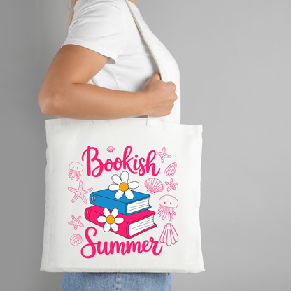 Bookish Summer Tote Bag | Long Handle
