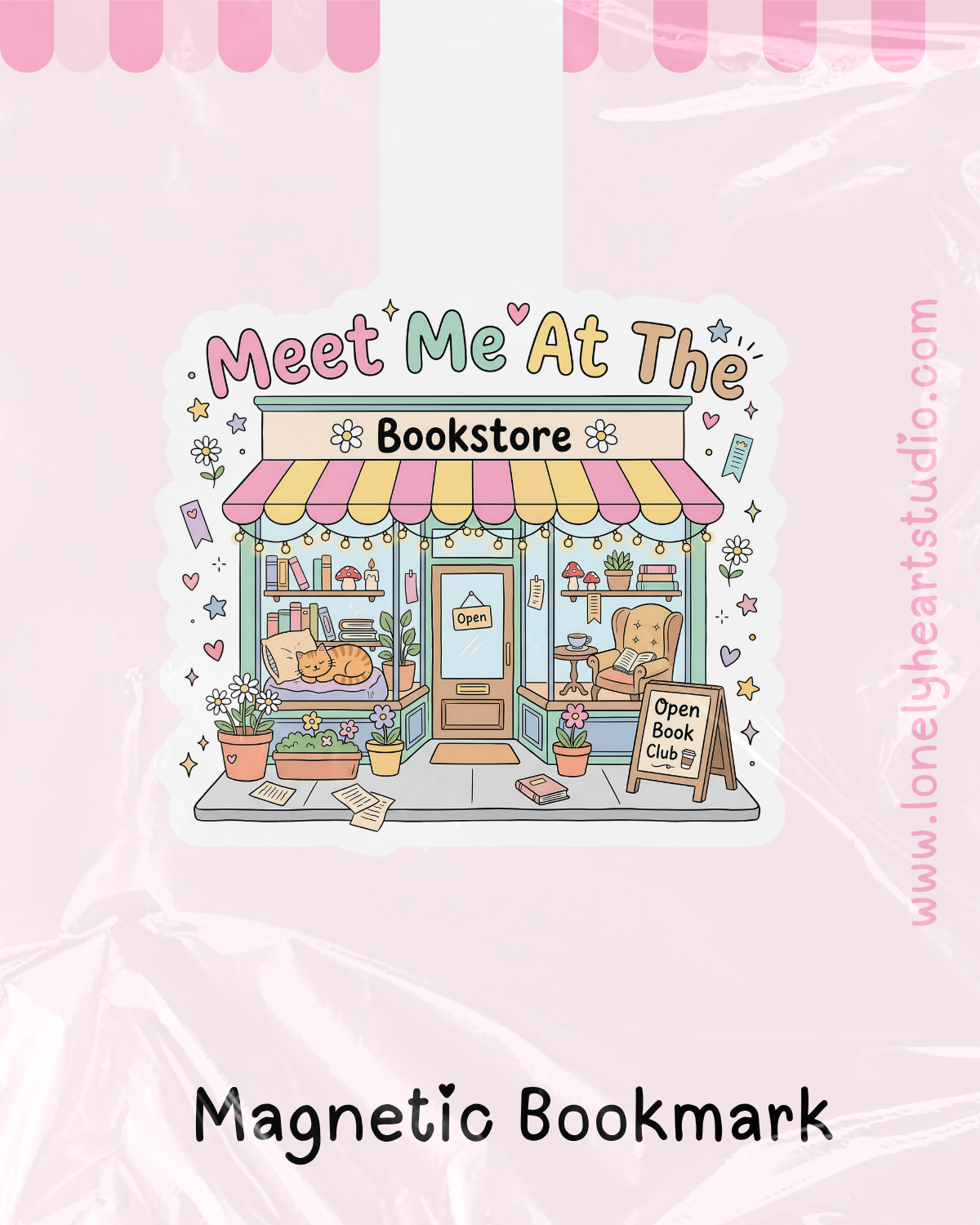 Meet me at the Bookstore Magnetic bookmark