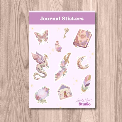 Fantasy Dragon Journal stickers
