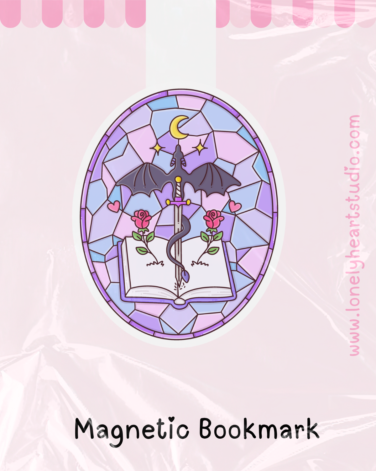 Fantasy Window Magnetic bookmark