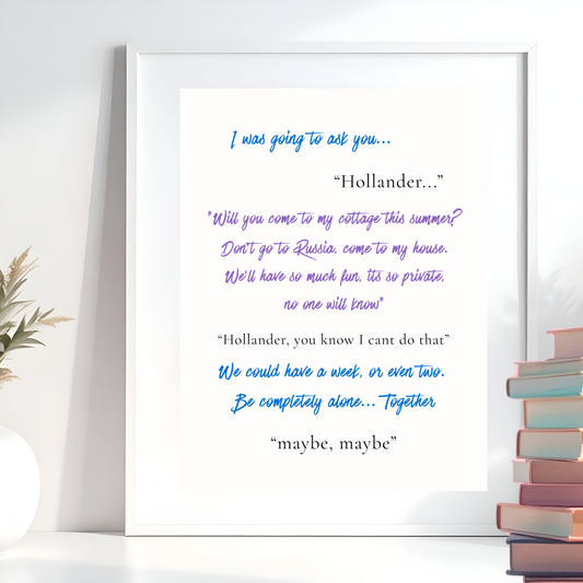 Heated Rivalry Quote Wall print