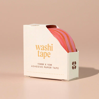 Wiggle Washi Tape | Pink & Orange Wavy Paper Tape