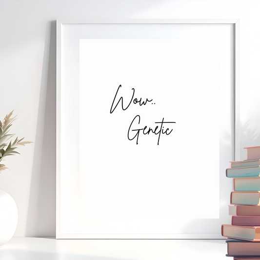 Heated Rivalry 'Wow, Genetic" Quote Wall Print