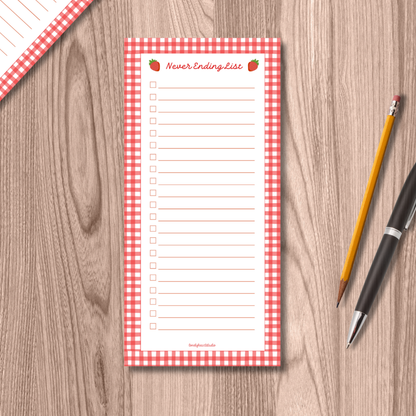 Strawberry Notepad | To Do List Pad | Magnetic