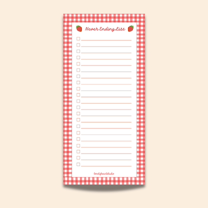 Strawberry Notepad | To Do List Pad | Magnetic